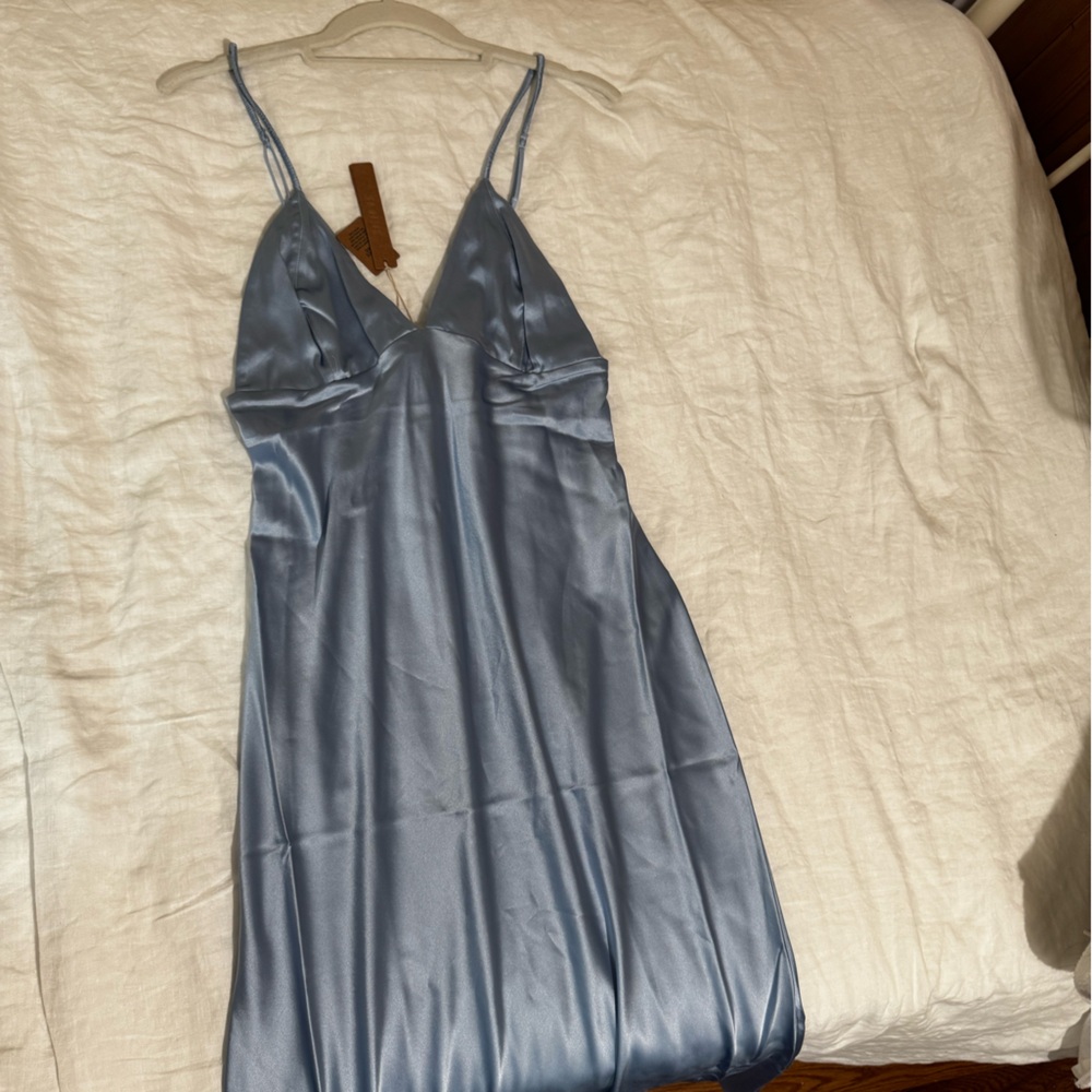 SKIMS Light Blue Silk Fabric